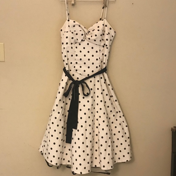 B Darlin Dresses & Skirts - Black and White Polka Dot Dress